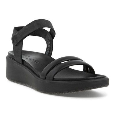 ECCO Women's Flowt LX Wedge Sandal Black/Black - 273303-51052, Black/Black