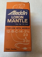 ALADDIN R-150 LOXON MANTLE For Models 12-B-C-14-21C-23 & 23C Old Stock
