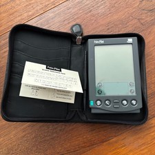 Vintage 3Com PalmPilot Personal PDA Handheld Computer with Leather Case Untested