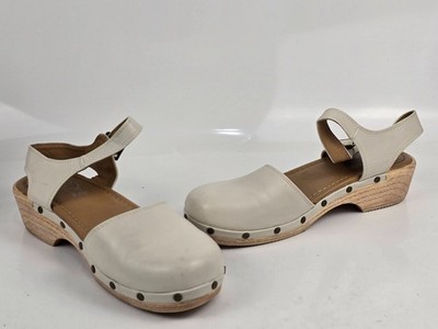 Art Class Off White Leather Studded Clogs US Size 4