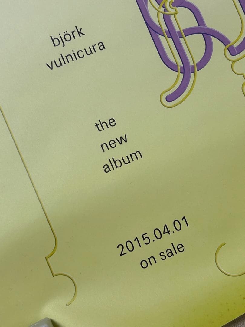 【非売品】bjork ビョーク『Vulnicura』ポスター　未使用品 Bjork / Vulnicura 2015 Japan Original Promo Poster B2 JIS 20x28in