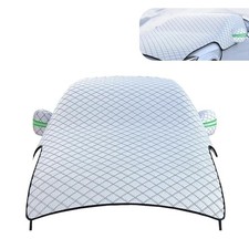 Half Car Cover, Winter Anti-freeze Snow Shield for Windshield 1 PC Silver 02