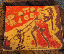 VTG 1930s 40s Harlem The Cotton Club Cardboard Souvenir Photo Holder Art Deco