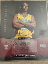 2005-06 Upper Deck Portraits CHRIS PAUL Auto Signature RC Rookie 8x10 Card . rookie card picture