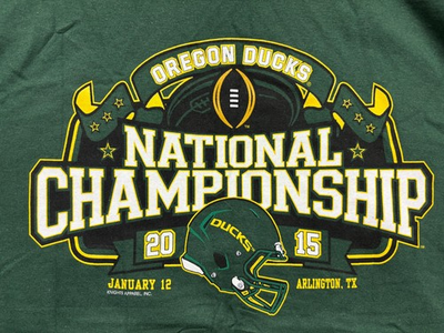 #ad Oregon Ducks Football National Championship 2015 Shirt Men’s Green Large New $17.99