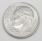 2002 D Roosevelt Dime AVE CIRCULATED **FREE SHIPPING**