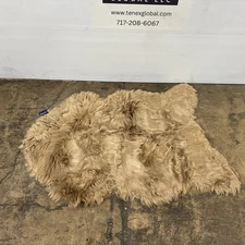 Fluffy Throw Area Rug Light Brown (A-1)