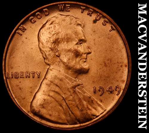 1949 Lincoln Wheat Cent- Choice Gem Brilliant Uncirculated Luster #J1979
