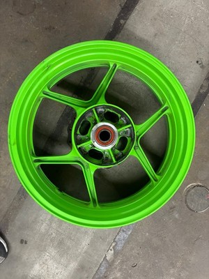 2007 2008 Kawasaki zx6r Ninja 636 OEM Green Rear rim wheel 05 06