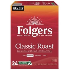 Folgers 6685 Gourmet Selections Classic Roast Coffee K-Cups 24/Box New