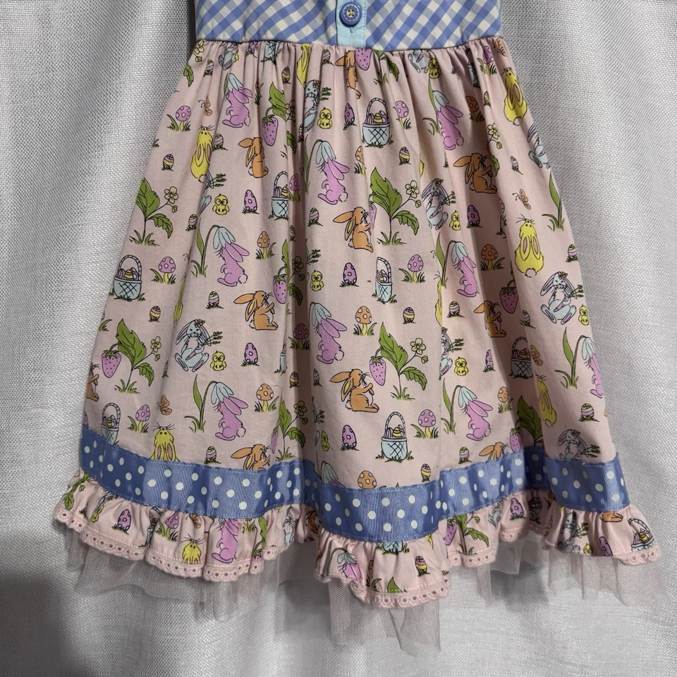 Vestido Matilda Jane Niñas Let’s Go Together Pastel Conejito de Pascua Talla 6 Foto 3 de 4