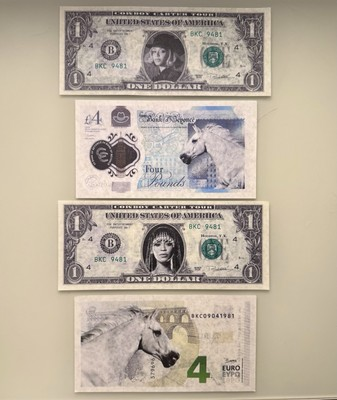 #ad AUTHENTIC Large 4 Piece Beyonce Cowboy Carter Dollars London Pound Paris Euro $75.00