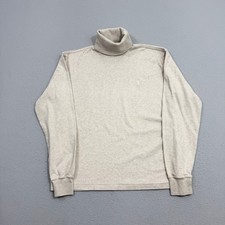 Vintage Ralph Lauren Turtleneck Medium Beige Polo Sport Long Sleeve USA Made 90s