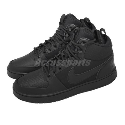 Nike Court Borough Mid Winter Triple Black Men Unisex Casual 