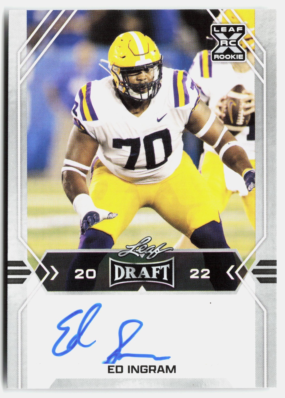 Ed Ingram Leaf Pro Set Draft Autographs #EI1 Blue