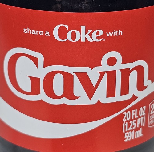 Share A Coke with Gavin 2025 Personalized Gift Coca Cola Bottle 20oz