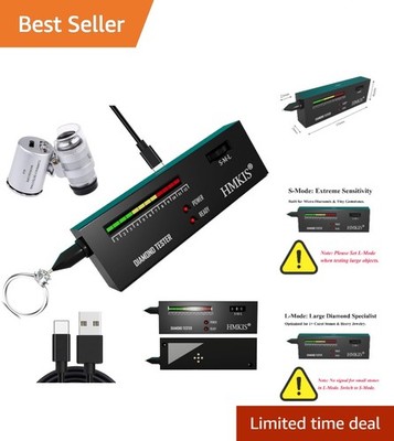 Easy-to-Use Jewelry Diamond Tester with 60X Magnifier for All Skill Levels