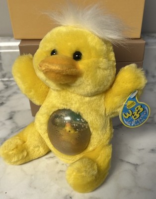 Vtg Waterbellies N Beans Yellow Duck Plush Webbers WBB 90 s Hang Tag No Water