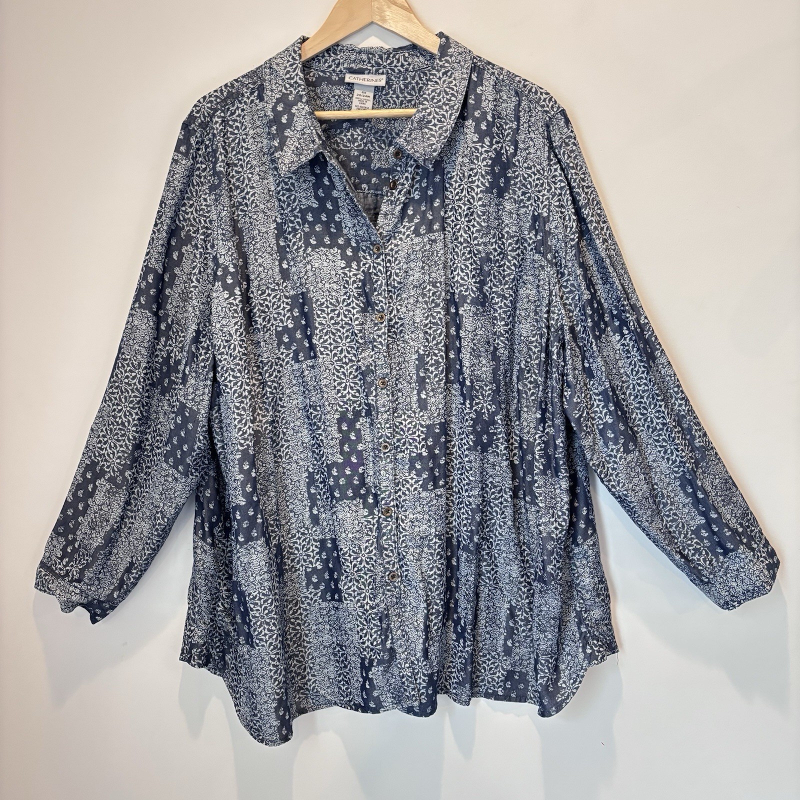 Catherines Lyocell  Floral Patchwork Boho Button … - image 21