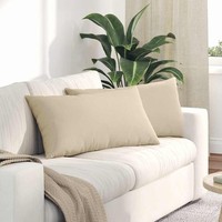 Sofa Kissen 2 Pcs Creme 80 X 40 Cm