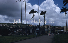 Martinique 1950s Fort de France City View Caribbean Red Kodachrome Color Slide