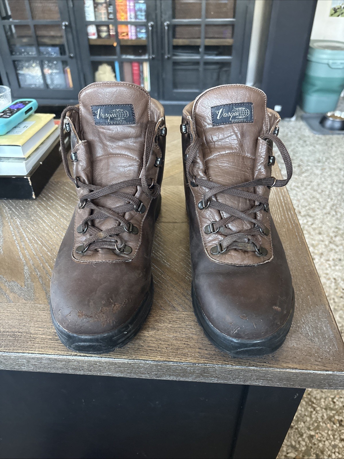VTG Vasque Gore Tex Sundowner Skywalk Leather Hiking Boots 10.5 M Brown Good