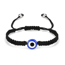 Evil Eye Bracelet Hand-Woven Red Rope Cord Fatima Hand Strand Bracelet Adjustabl