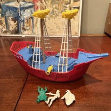 Ideal Toy Pirate Ship 1950s Vintage