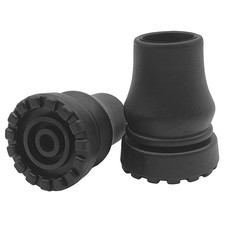 2-Pack Rubber Cane Tips 3/4 Inch Heavy Duty Walking Cane Tips, Black Sturdy R...