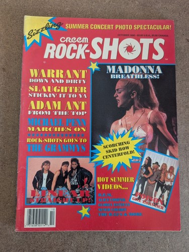 Lot 2 MADONNA Hair Bands Rock CREEM ROCK-SHOTS MAGAZINE July Oct 1990 *READ* - Imagen 2 de 7