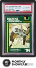 DWAYNE THE ROCK JOHNSON PSA AUTH 1994 MIAMI BUMBLE BEE ROOKIE SIGNED DNA AUTO RC