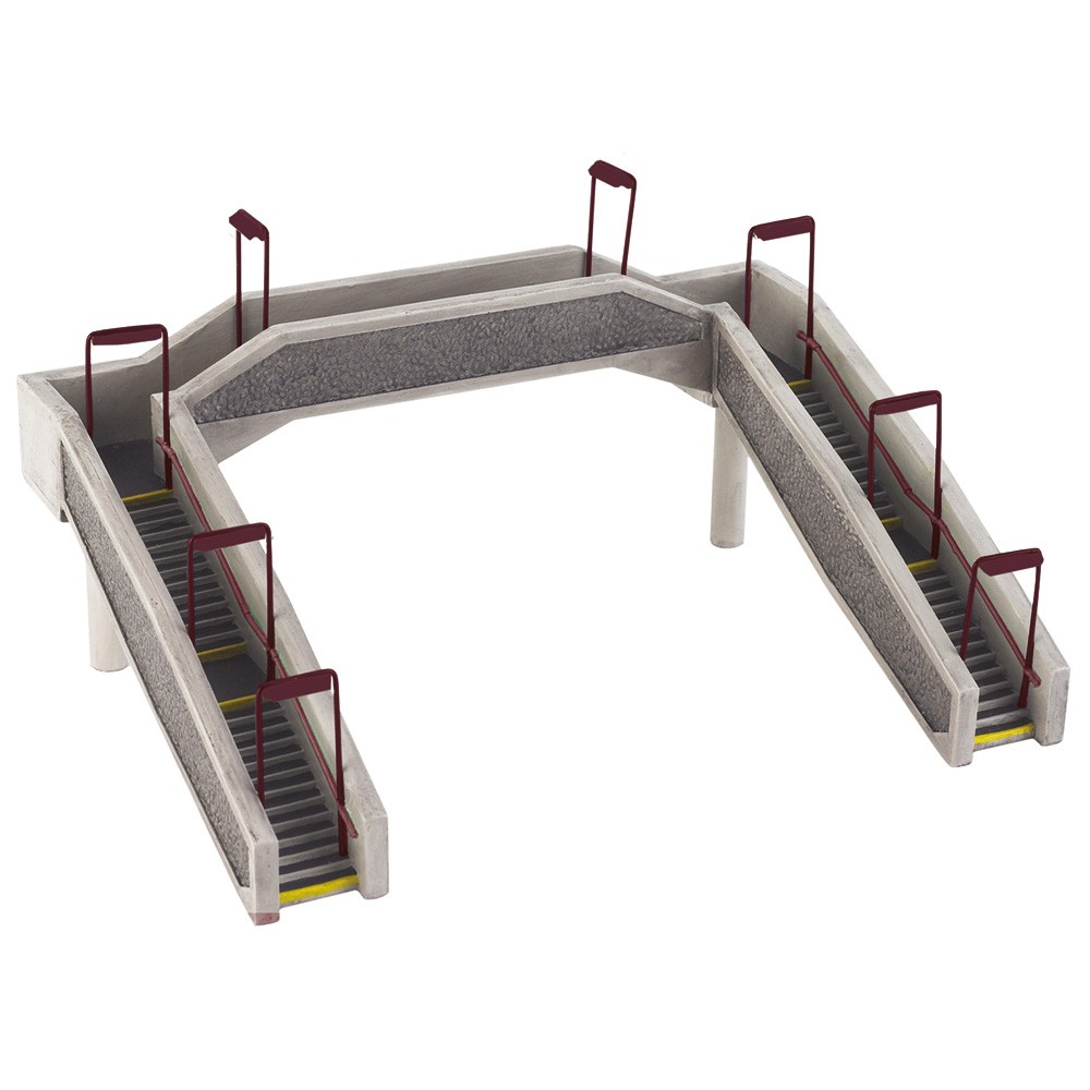Bachmann Scenecraft 44-023R Concrete Footbridge - Red - 1:76 OO Gauge
