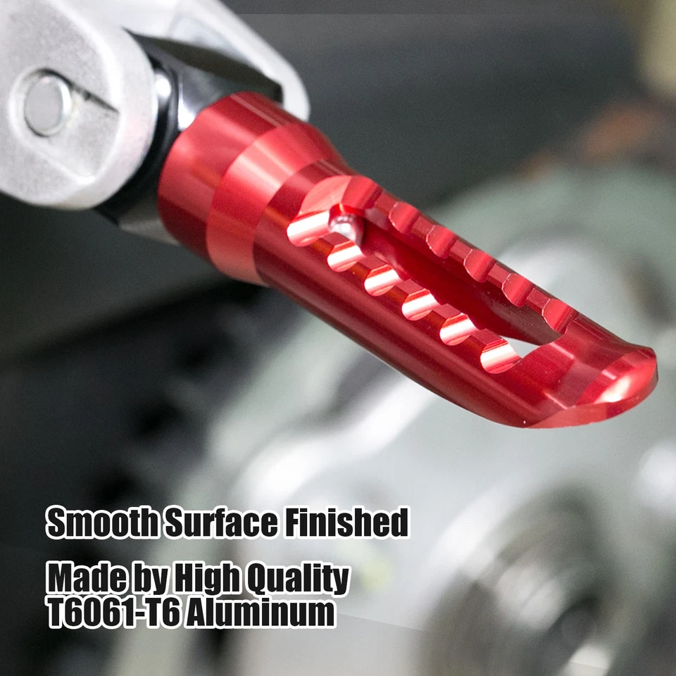 Reposapiés delanteros rojo BOB motocicleta para Honda CBR250R / ABS 11-18 17 16 15 Foto 3 de 4