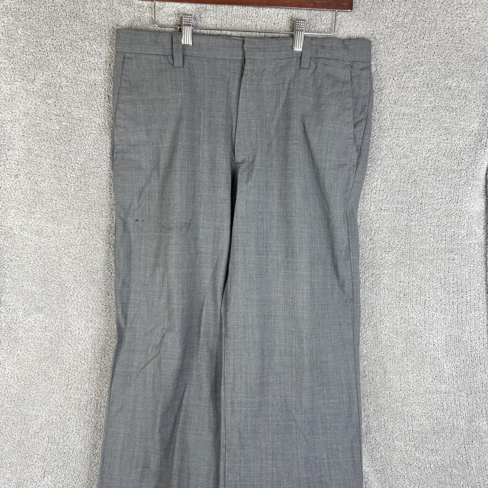 Banana Republic Jackson Dress Pants Mens 33x34 Gray Wool Stretch Classic Fit