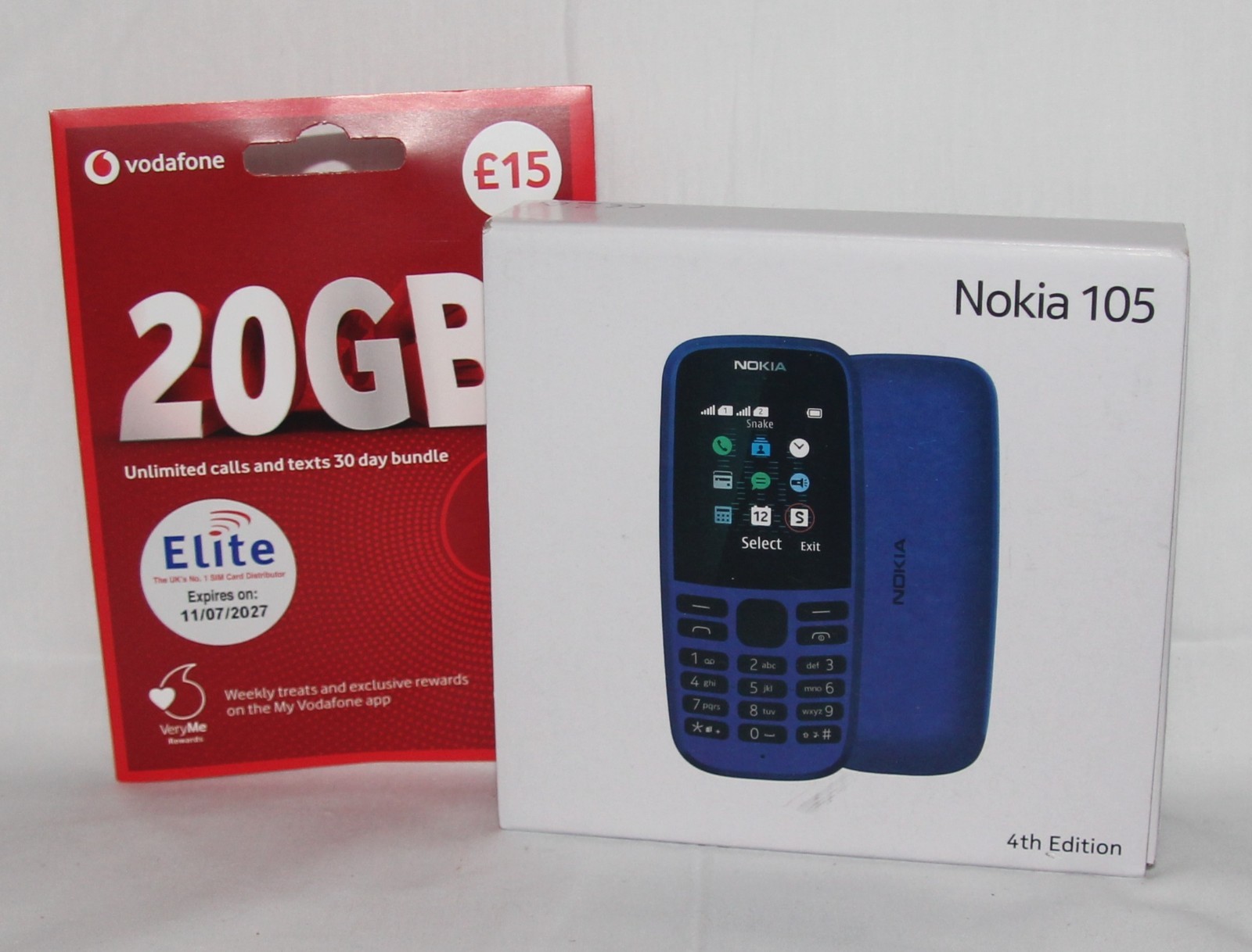 Nokia 105 - Black (Unlocked) Mobile Phone with Free 20GB SIM (30 days)