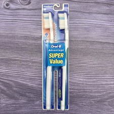 2 Pack Oral-B Advantage Toothbrush MEDIUM Bristles 40 Indicator VINTAGE USA