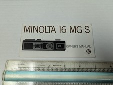 Minolta 16 MG-S Instruction Manual