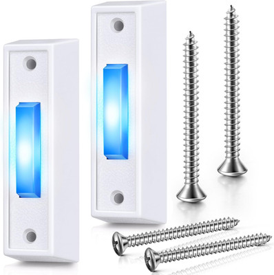 Lighted Doorbell Button, Wall Mounted Garage Door Switch with Bule LED Light Com