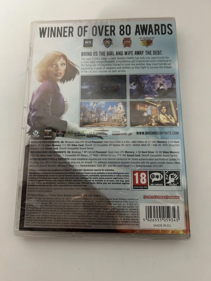 BIOSHOCK Infinite PC CD-ROM 2013 ORIGINAL- NEW SEALED - Image 4 of 4