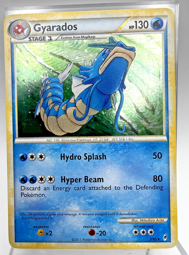 Gyarados 7/95 Cosmos Holo Pokémon Card Call of Legends 2011 LP **READ**