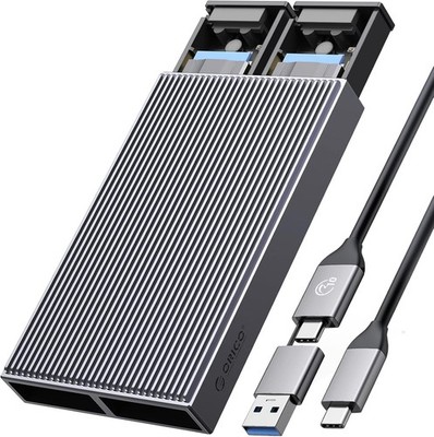 ORICO Dual-Bay M.2 NVMe SSD Gehäuse, USB C auf M2 Adapter für M Key PCIe 2230/22