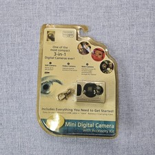 Innovage Mini Digital Camera, Accessory Kit Keychain 243 Pics Video Silver NOS