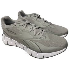 NWT Reebok Zig Dynamica 4 Unisex Shoes Pure Grey/Maroon/Chalk Size 11 Reebok Zig Dynamica 4 Pure Grey for Sale | Authenticity  main image 4