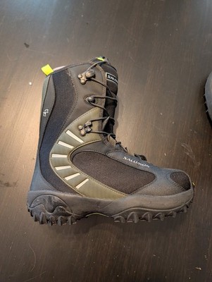 Salomon Dialogue Autofit Snowboard Boots Size Mens 9 Women 10.5 Green Black