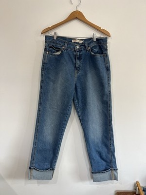 Women's Levi Strauss Signature ''Vintage'' Mid-Rise Boyfriend Jeans Size 12 Cuffed