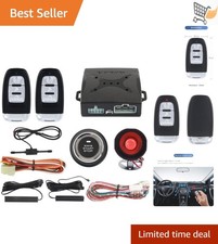 Passive Keyless Entry Car Alarm Remote Start System for Most 12V Vehicles