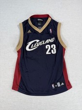 Adidas Jersey Boys M Blue Cleveland Cavaliers LeBron James #23 Basketball NBA