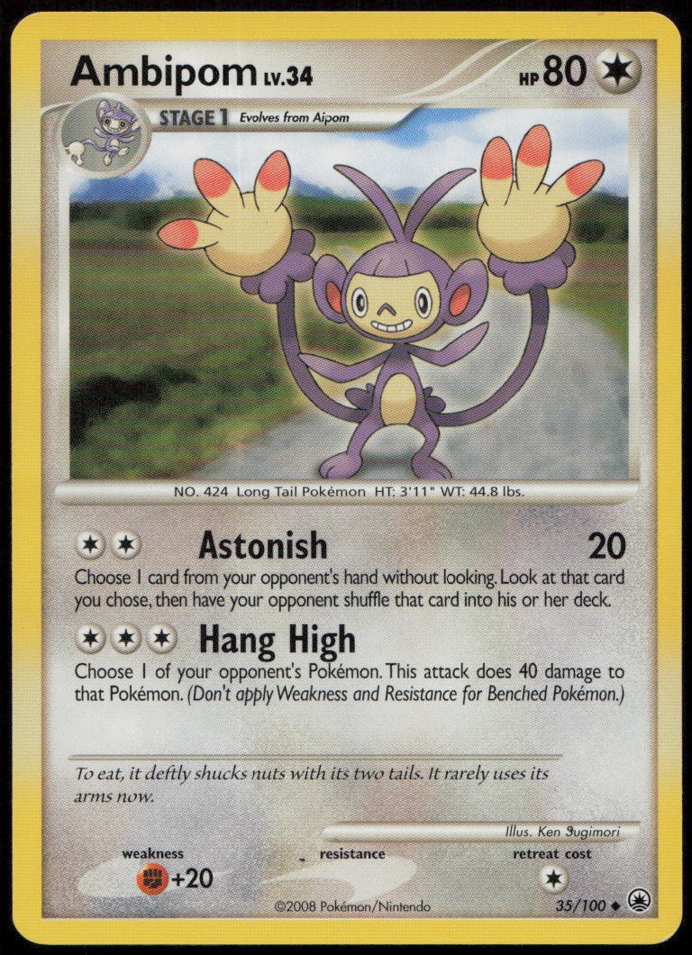 Ambipom 35/100 HP Majestic Dawn Uncommon Pokemon