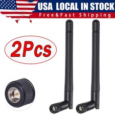 2-Pack SMA Antenna for WiFi 2.4GHz/5Ghz Wireless Router Card Male Pin