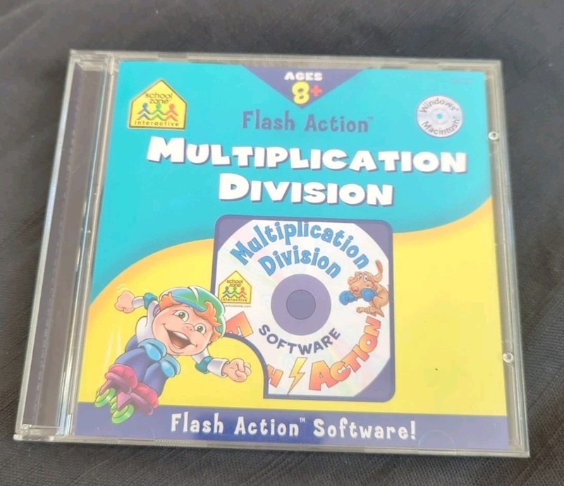 School Zone: Flash Action Multiplication & Division PC Mac Math Game CD